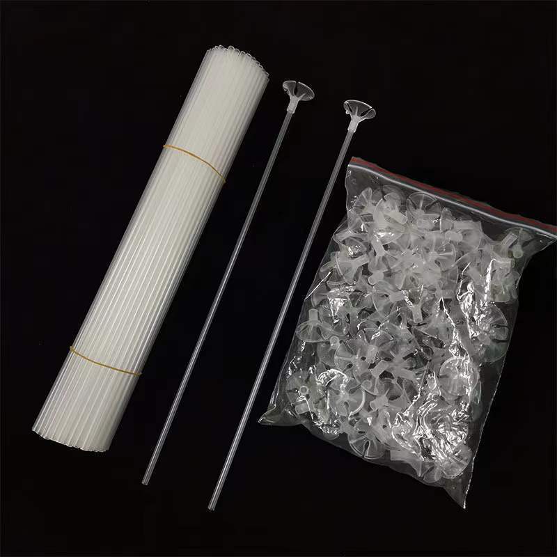 

100 шт./набор Прозрачные палочки для воздушных шаров, Аксессуары для воздушных шаров, Ручной держатель для воздушных шаров, Пластиковые стержни, Принадлежности для свадебной вечеринки по случаю дня рождения, Домашнее украшение 100pcs