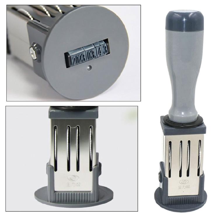 Number Stamp Business Stamp Office Date Stamp Adjustable Round Date Stamp for Business Documents Scrapbooking Packaging
