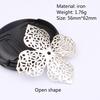 5Pcs Flower Pattern Adjustable Gold Metal Hair Tube Beads Rings Cuffs Hair Accessories Dreadlocks Cuff Clip Hair Jewelry