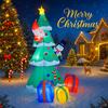 7.87FT Inflatable Toy Christmas Tree Decor Set Santa Snowman Gift Box Xmas Yard Ornament Supplies With LED Lit Xmas Festive Gift