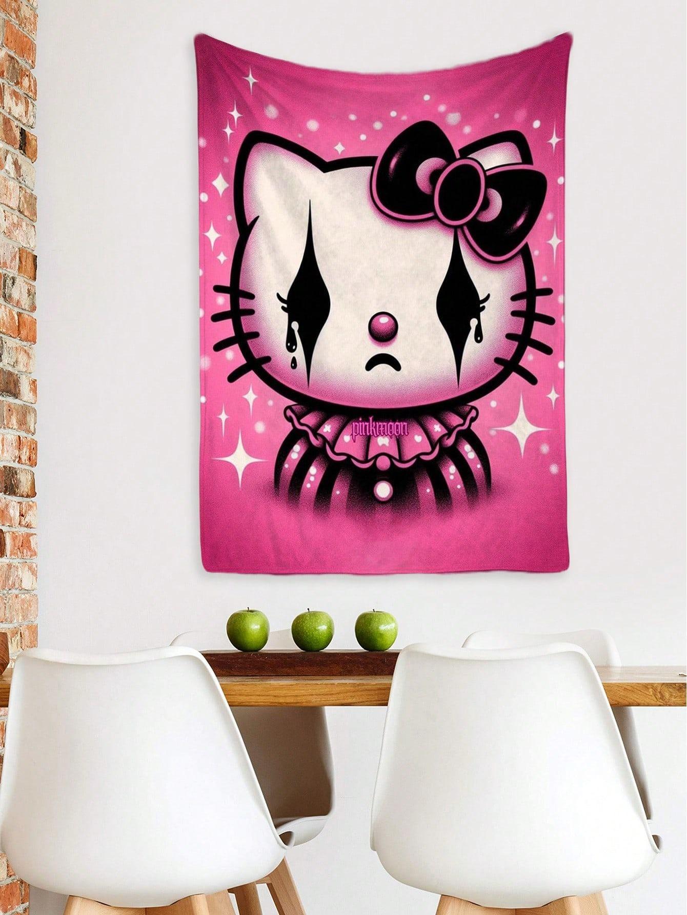 

Sanrio Hello Kitty Tapestry Vampire Kitty Cartoon Art Decoration Fairy Tale Style Bedroom Living Room Corridor Ideal Gift 74x94cm(29x37in)