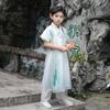 Boys' Qingluan Embroidered Short-Sleeve Hanfu Set (Top Only)