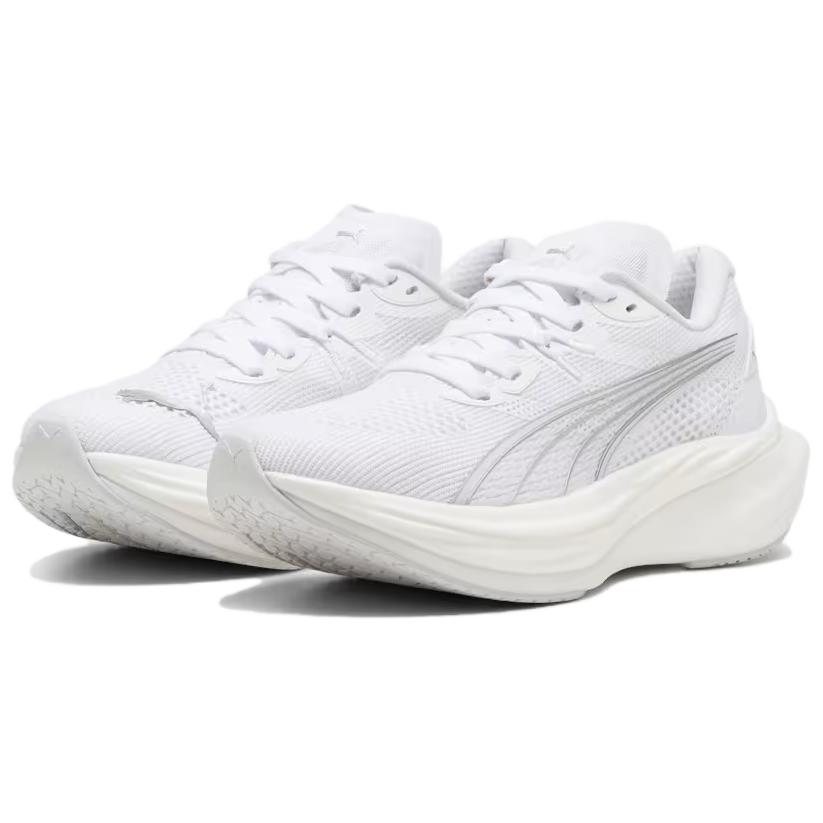 Puma Deviate Nitro 3 White Feather Grey Women Sneakers Silver 309708-10