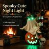 Resin LED Ghost Figurines Cute Ghost Wine Glass Statue Creative Ghost Light Up Decor  For Entryway