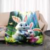 3D Cartoon rabbit pattern printed blanket for living room bedroom home decor children's room bed blanket picnic blankets Luxury