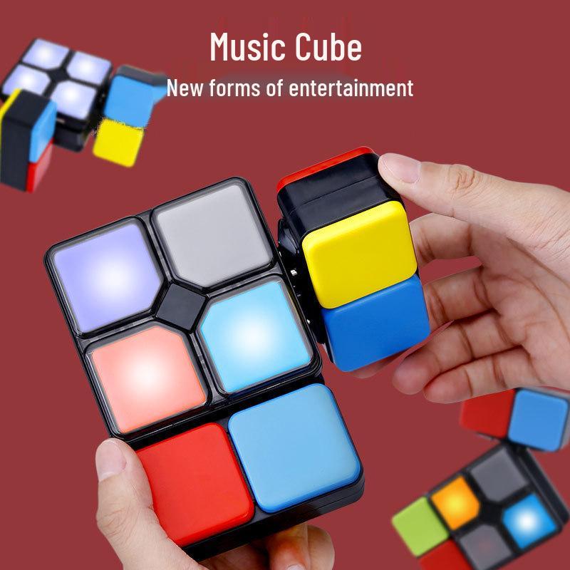 Multifunctional Children's Brain Training Music Cube: Educational Toy with Lights