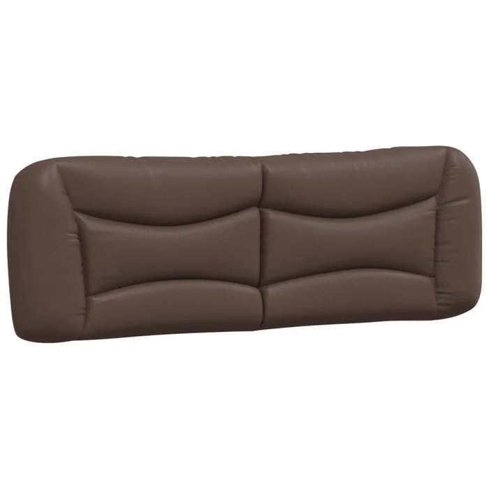 VidaXL Coussin de Tête de Lit, Oreiller de Lecture avec Fermeture à Glissière, Coussin de Lecture pour Lit Chambre, Marron 374597