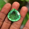 Natural Green Topaz Loose Gemstone 25x25mm Pear Cut for Jewelry Making and Gem Collections