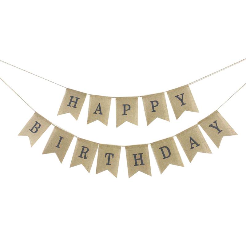 New 1set Happy Birthday Decoration Birthday Party Bunting Garland Baby Shower Supplies Paper Banner Decoration Happy Birthday