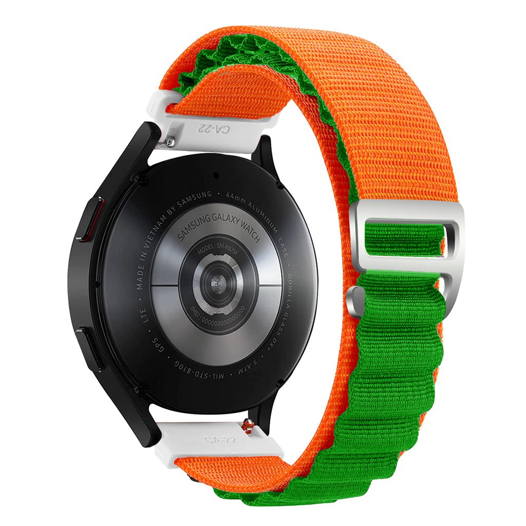 Nylonband för Samsung Galaxy Watch7 6 5 4 40mm 44mm Classic/Active/Gear S3 Frontier 18 20 22mm Sport Loop-rem Amazfit GTS 3 4