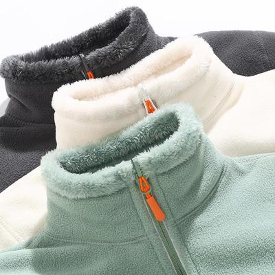 U-Style Outdoor Couple's Double-Sided Fleece Layered Sweatshirt - Thick Polar Fleece Jacket for Women & Men, Warm for Autumn/Winter