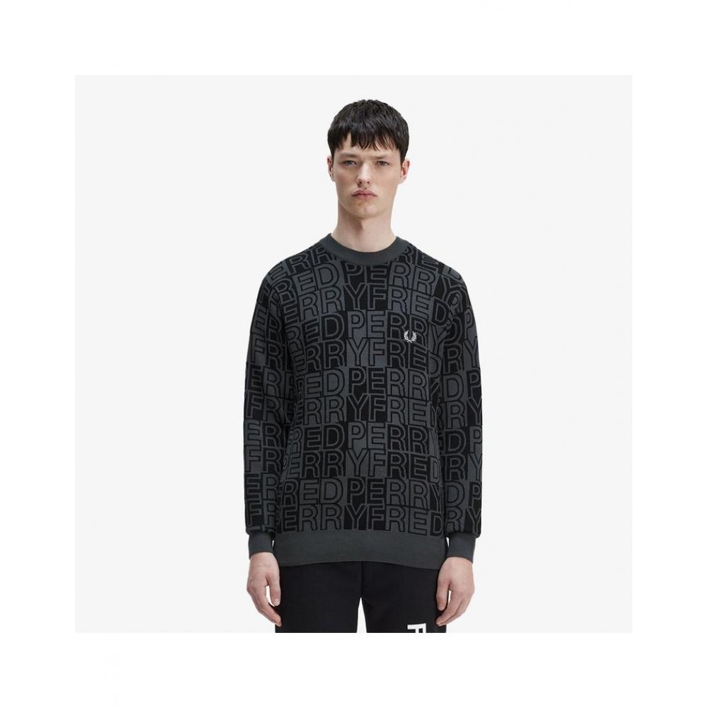 

Fred Perry Block Graphic Knit Afpm2336502 G85 S