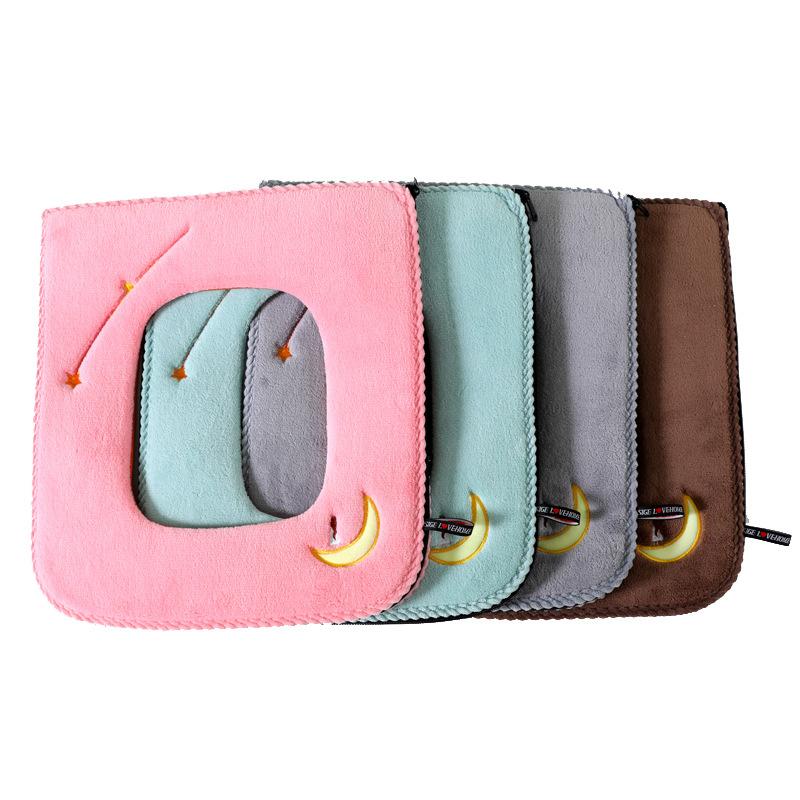 Four Seasons Universal Coral Velvet Toilet Seat Cushion Household Toilet Cover Rectangular Toilet Ring Cover With Zipper