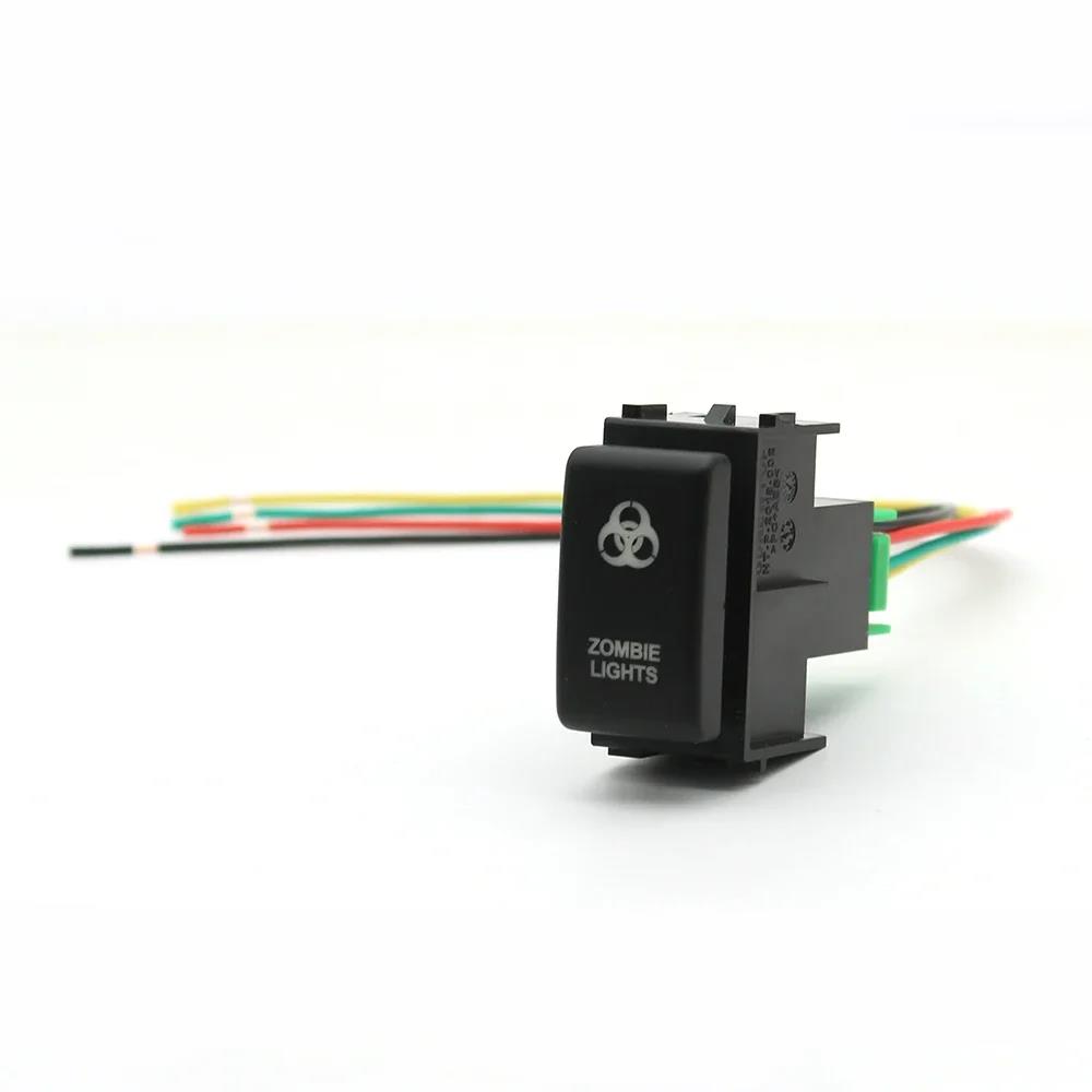 1PC Orange Led Button Switch with Wiring Connector for Nissan Navara NP300 X-Trail Pathfinder 12V Switches4