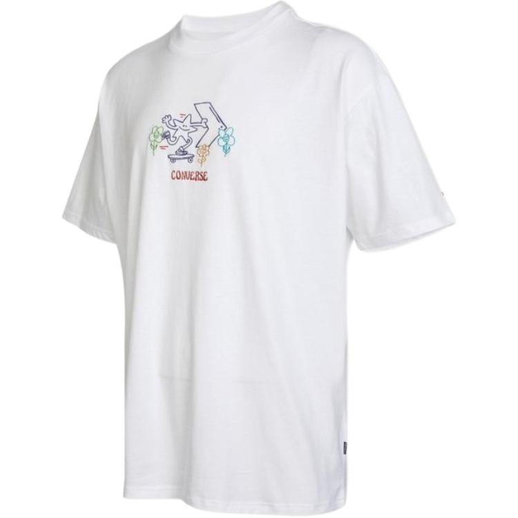 Converse Pushing Along T-Shirt Asia Sizing White Men s 10023267-A01 XL
