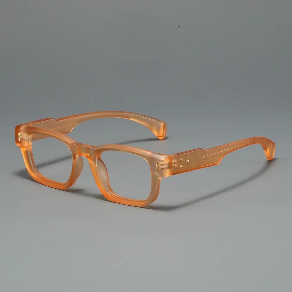 

New HD Square Frame Mens Reading Glasses Fashionable Retro Neutral Anti Blue Light High Quality Luxury Versatile 0