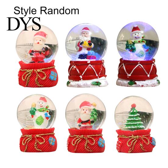 Décoration de Maison Boule à Neige en Verre Décoration Exquise pour les Fêtes Artisanat Lumineux Boule de Noël Arbre Père Noël Bonhomme de Neige Ornement