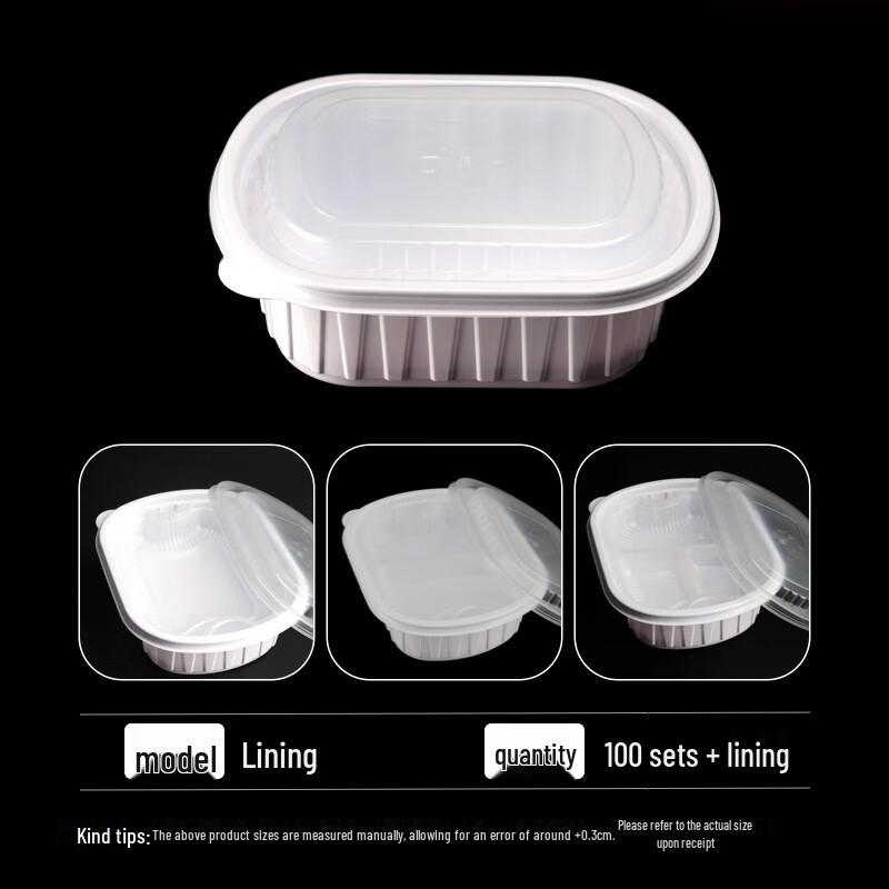 Sanbile Disposable Divided Lunch Box Set