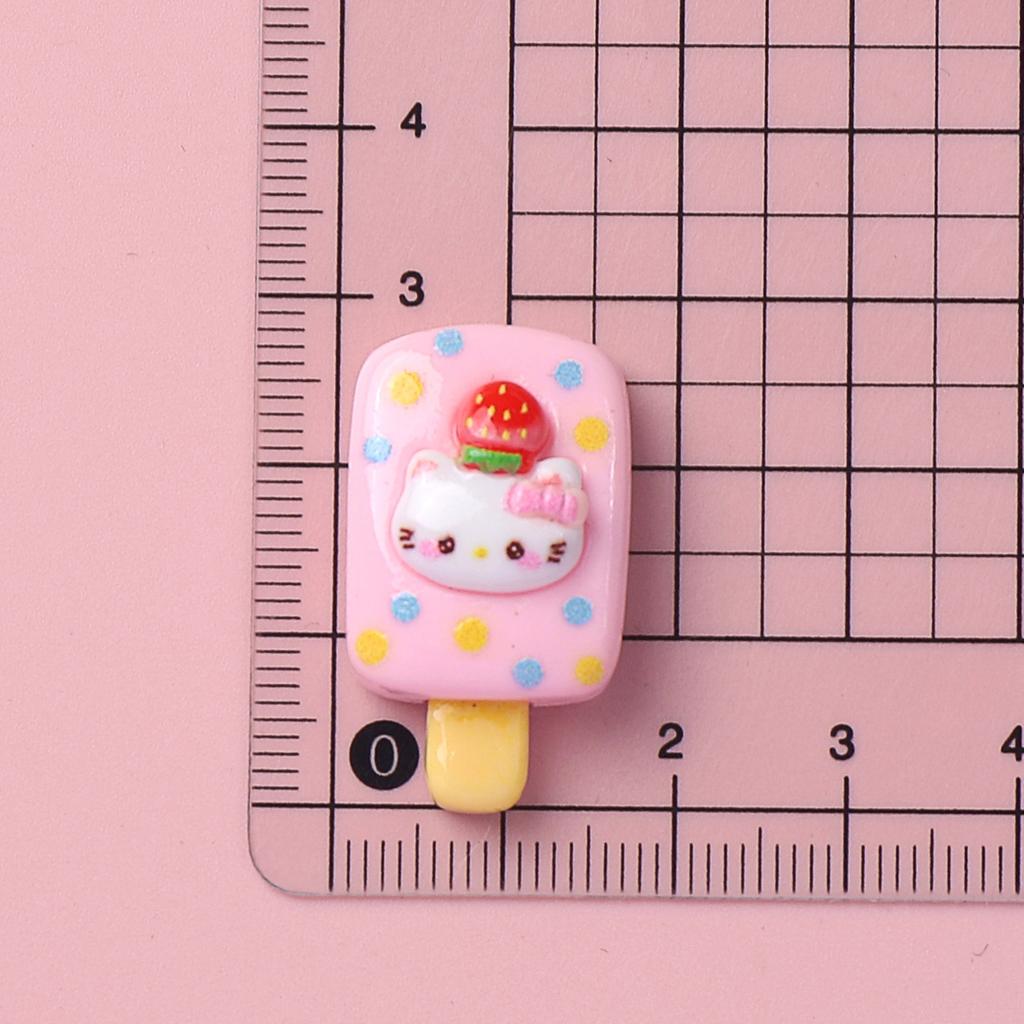 10Pcs New Mini Kawaii Cartoon Bright Food Kittenseries Flat Bottom Scrapbook  Diy Jewelry Making Hairwear Accessorie A36