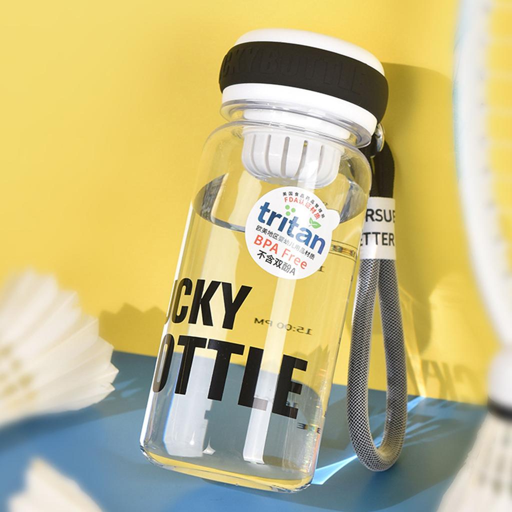 Tragbarer Sommer-Wasserbecher, wiederverwendbar, sicher, heiß, kalt, Trinkkrug mit Zeitmarkierung für Männer und Frauen