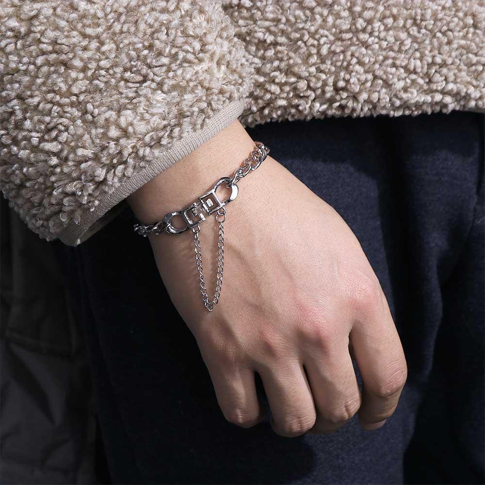 Hip Hop Personality Women Fashion Design Korean Hand Chain Men Bracelet Jewelry Accessories Zinc Zinc Alloy