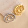 European Retro Geometric Swirl Brooch: Luxurious Rotating Metal Design
