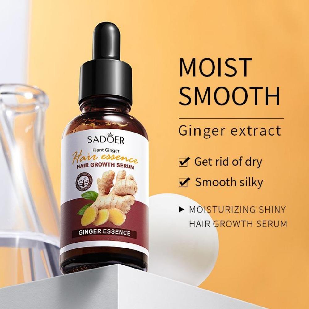 Ginger Hair Care Essence, Moisturizes and Smoothes Hair, Improves Frizzy and Split Ends, Moisturizes The Scalp, and Prevents Hair