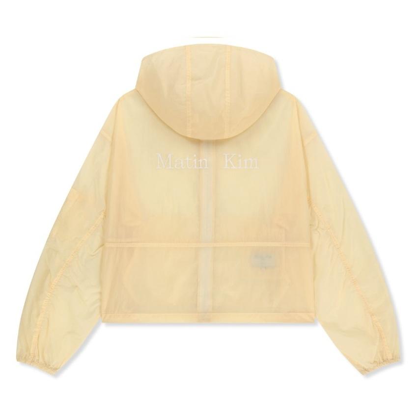[Matin Kim] BACK LOGO HOODY WINDBREAKER - 3 Colors (Cream / Dark Brown / Blue)