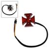 Brake Motorcycle Tail Light Running Maltese Cross Rear License Universal Quads Choppers DC 12V Dirt Bike Plate