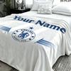 1PC Chelsea F Custom Name Patterned Flannel Blanket Suitable For All Seasons for Home Decor Warmth and Comfort Gifts Holiday Present