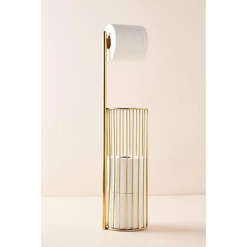 Roll Stand |Toilet Paper Holder Floor Standing & Free Standing| Tissue Stand | Toilet Roll Holder A Touch of Luxury for Your Home,(3 Papper Roll Free)