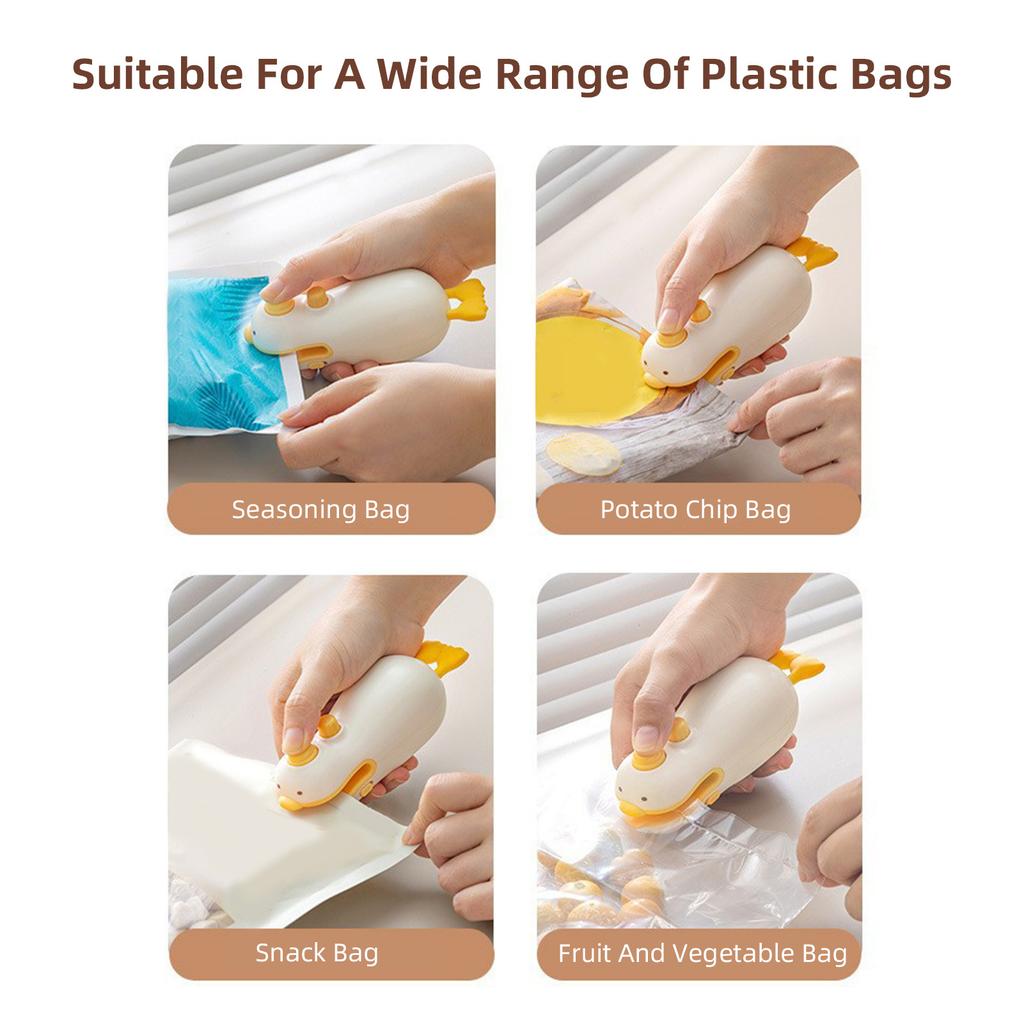 Mini Bag Sealer USB Rechargeable Sealer Handheld Chip Heat Sealer for Chip Food Storage Candy Snacks