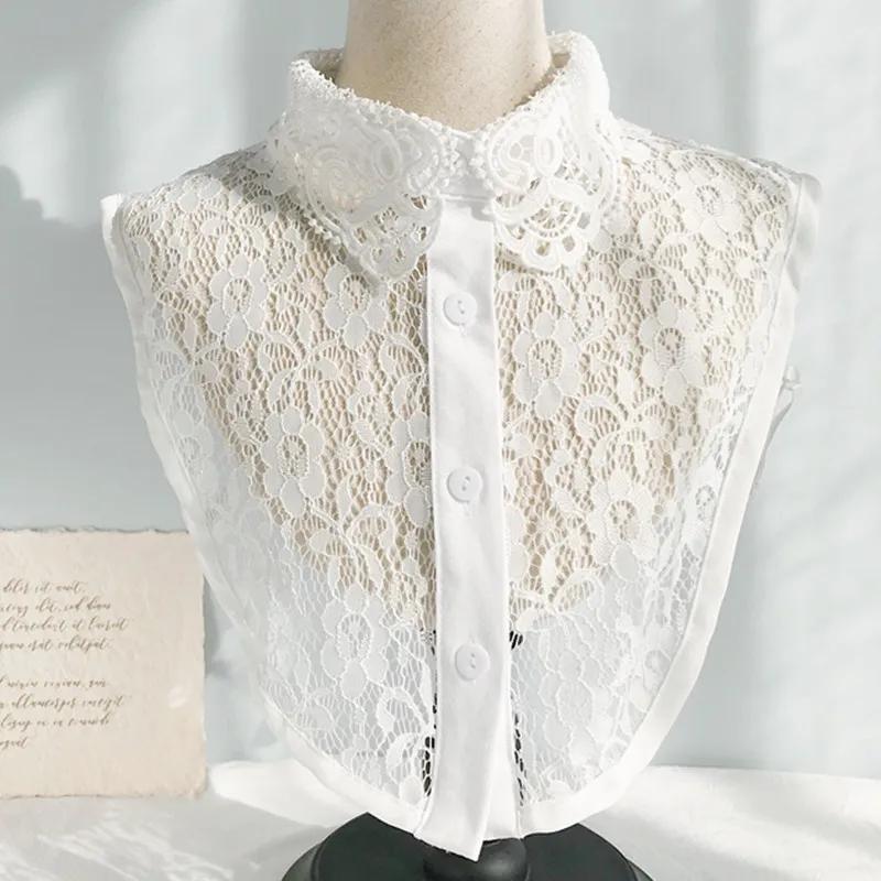 Fake Collar For Shirt Detachable Collars Solid Shirt Lapel Blouse Top Men Women Black White Girls Top Clothes QH132