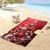 Festive snowflake elegance Print beach towel, quick drying, suitable for travel, outdoor sports, jogging, the beach and swimming, gift