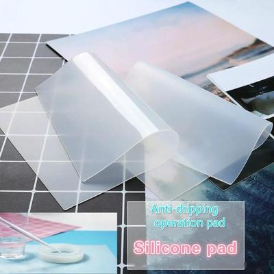 Silicone Pad Clear Mat Resin Pad Craft Tool High Temperature Resistance Sticky Plate Jewelry Making Tool