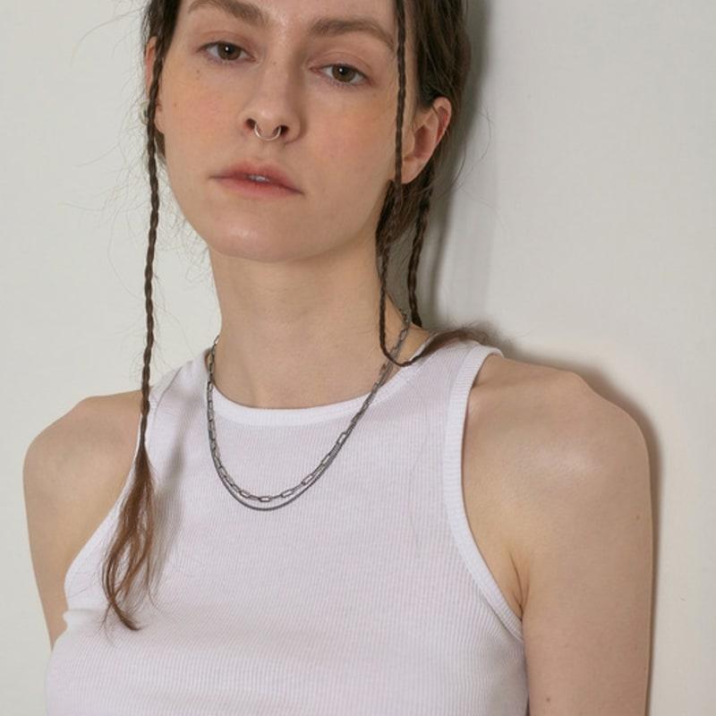 HYPNOTIZE SILVER MIX CHAIN NECKLACE_VER. 04