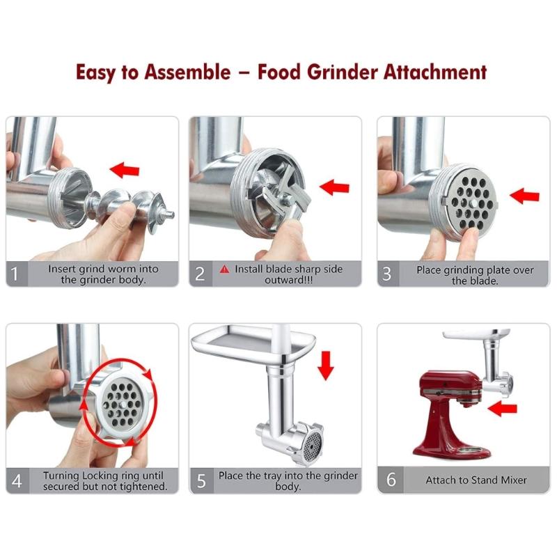 For SM-50R SM-50TQ SM-50BL SM-50BC SM-50BK Stainless Steel Meat Grinder Sausage Stuffer Tubes Grinding Blade Attachment
