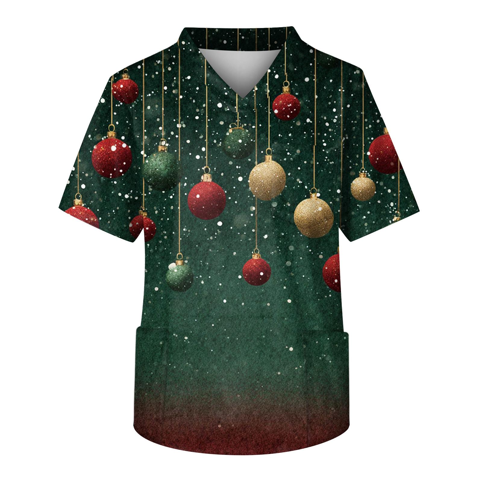 

Мужская рабочая блузка с короткими рукавами и v-образным вырезом с принтом, топ с нагрудным карманом S