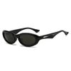 New Luxury Retro Two Color Oval Small Frame Women Sunglasses Y2K Jelly Color UV400 Sun Protection Glasses