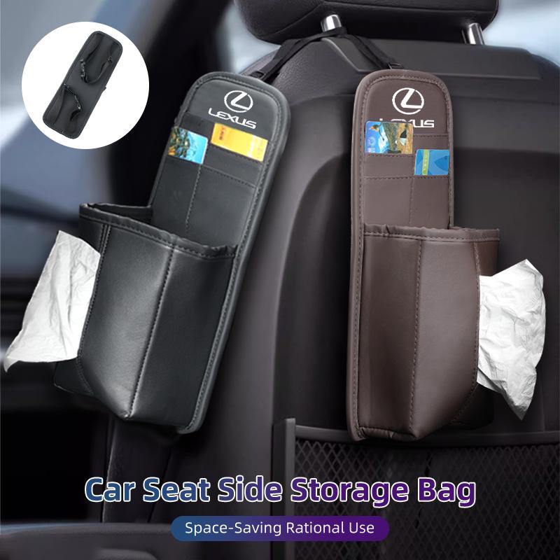 Boîte à mouchoirs pour siège de voiture Sac de rangement pour essuie-tout en cuir Accessoires pour Lexus CT200h ES250 ES300h IS250 IS200 GS300 GX470 GS460