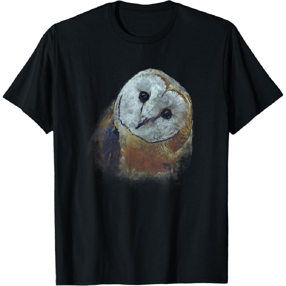 Barn Owl Painting Owl Art T-Shirt