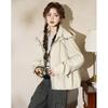 ET BOITE Women's Contrast Hooded Casual Jacket