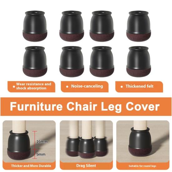 8Pcs Chair Leg Protectors Thickened Bottom Wrapped Non-Slip Design Universal Easy To Install Stool Chair Leg Caps Protection Covers