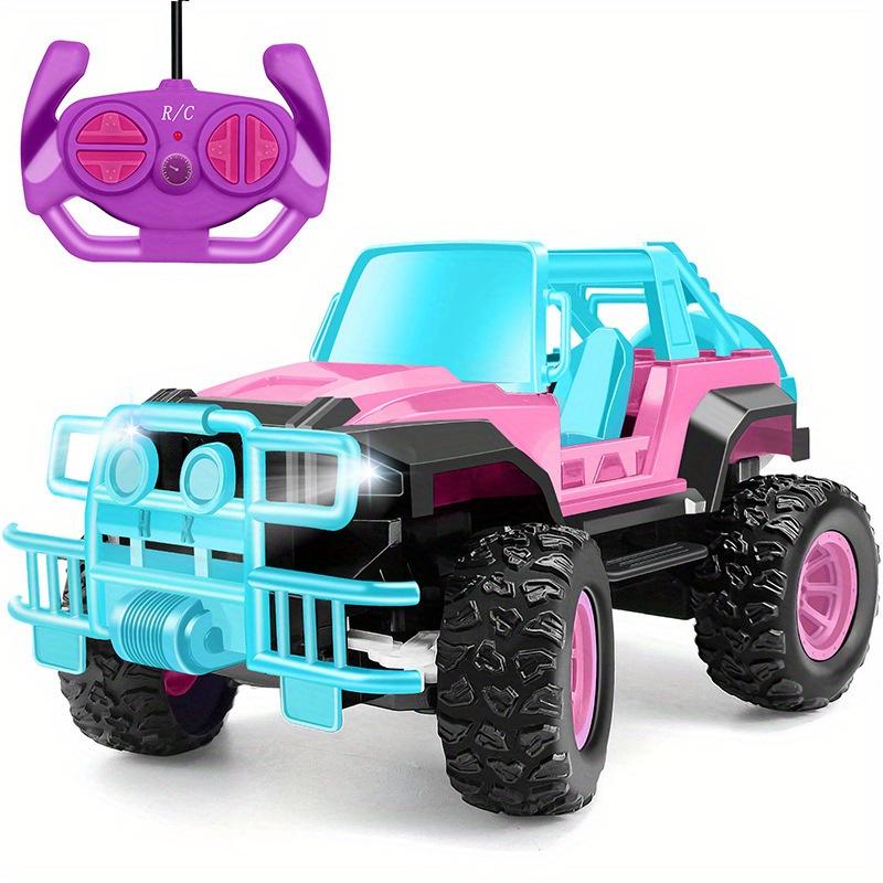 

1 шт. Радиоуправляемая машинка для девочек и мальчиков, 1 шт.:20-масштабный радиоуправляемый грузовик со светодиодной фарой, рождественский подарок для девочек и мальчиков розовый