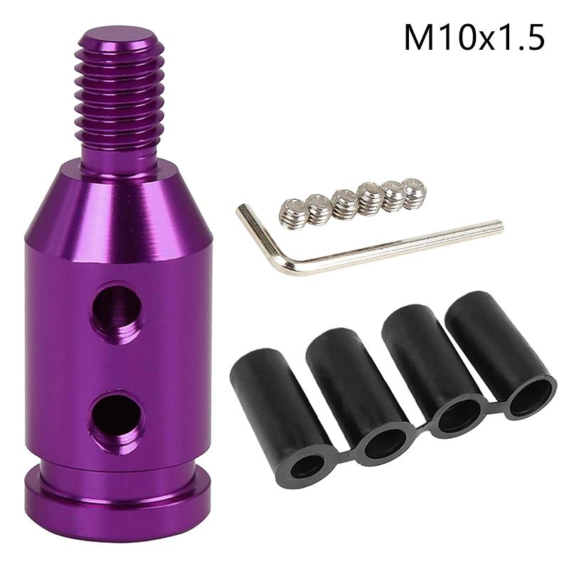 Universal Car Auto Aluminum Gear Shift Knob Adapter For Non Threaded Shifters