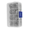200 PCS Stainless Steel Flat & Spring Washer Lock Tool Kit M5 M6 M8 M10 with Box
