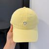 Cute cartoon chick embroidered baseball cap female new wide brim showing face small hat soft top cap male