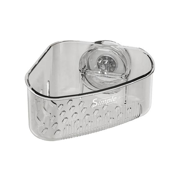 Sink Strainer Basket Sponge Holder with Suction Cup Triangle Design Easy to Install Multifunctional Storage Rack Drainer Basket