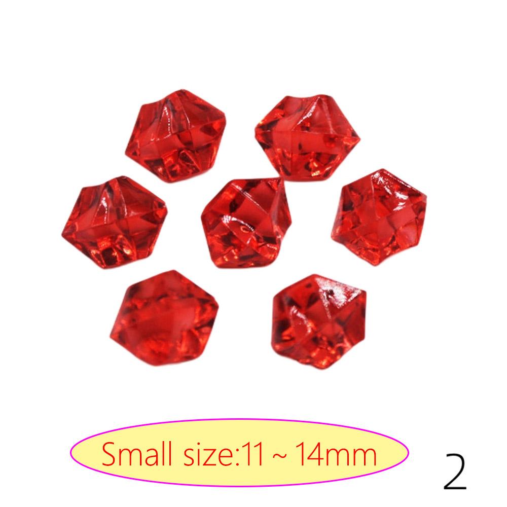 Acrylic Diamond Crystal Ice Rock Stones Vase Gems Confetti Table Scatter Beads Wedding Party Home Decor 100pcs 19 Color 11x14MM