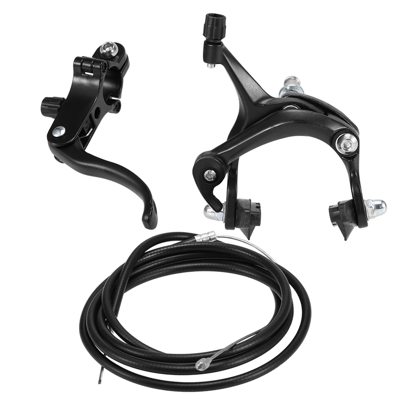 Front/Rear Fixie Bike Brake Kit Road Bike Cruiser Brake Set Bike Caliper Brake Kit Side Pull Brake Set Mountain Bike Accessories